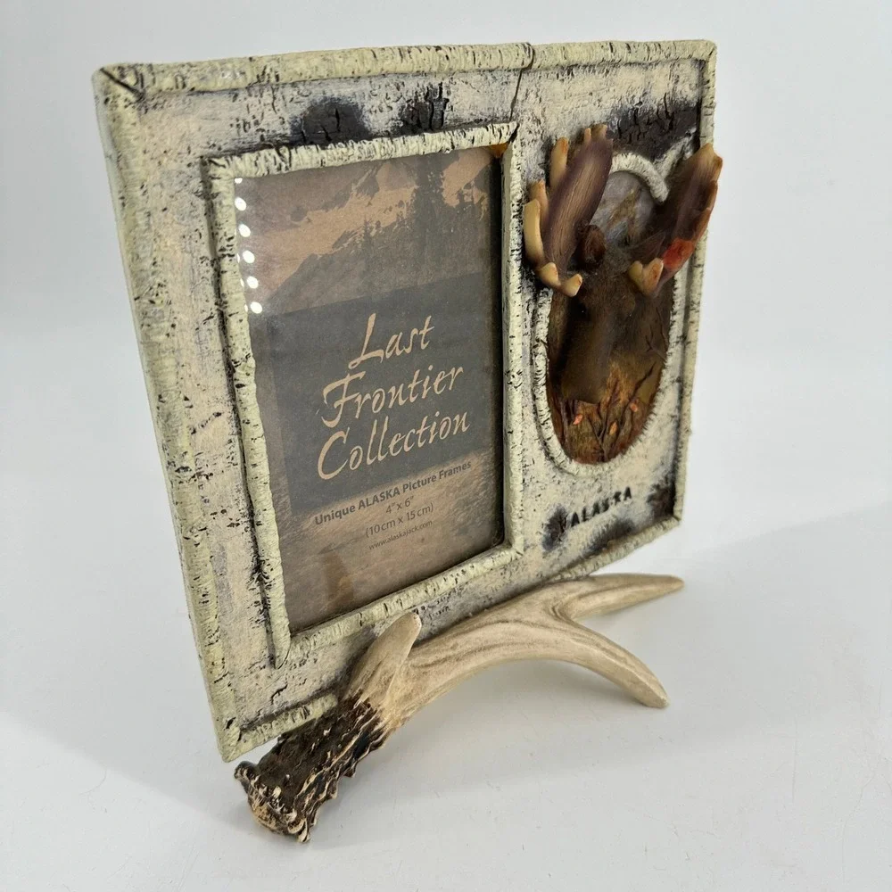 Alaska‎ Last Frontier Collection Moose Antler 4x6 Picture Frame Rustic Decor